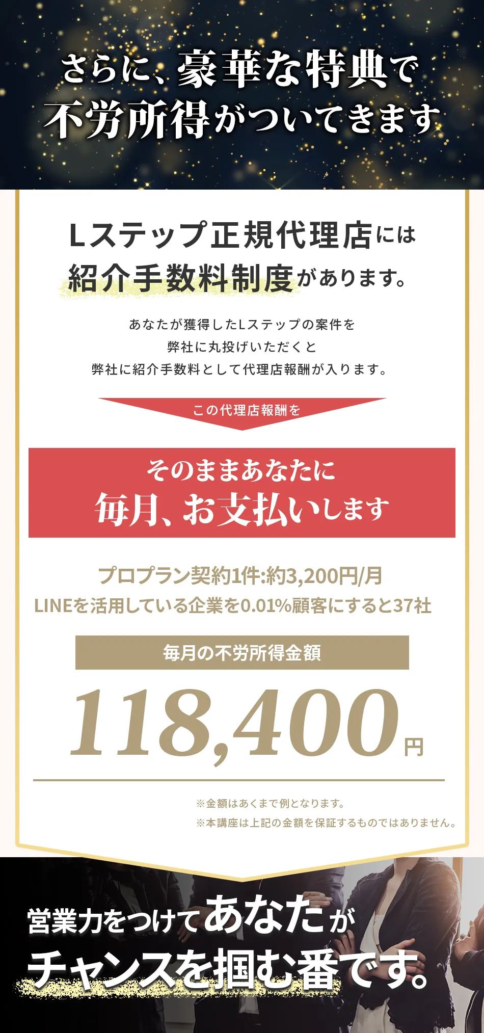 さらに不労所得もあなたにお支払いします。